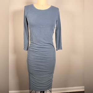 James Perse Slate Blue Long Sleeve Dress size 3